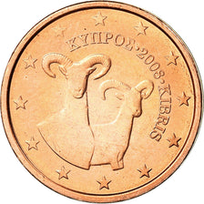 Cyprus, 2 Euro Cent, 2008, MS(63), Copper Plated Steel, KM:79