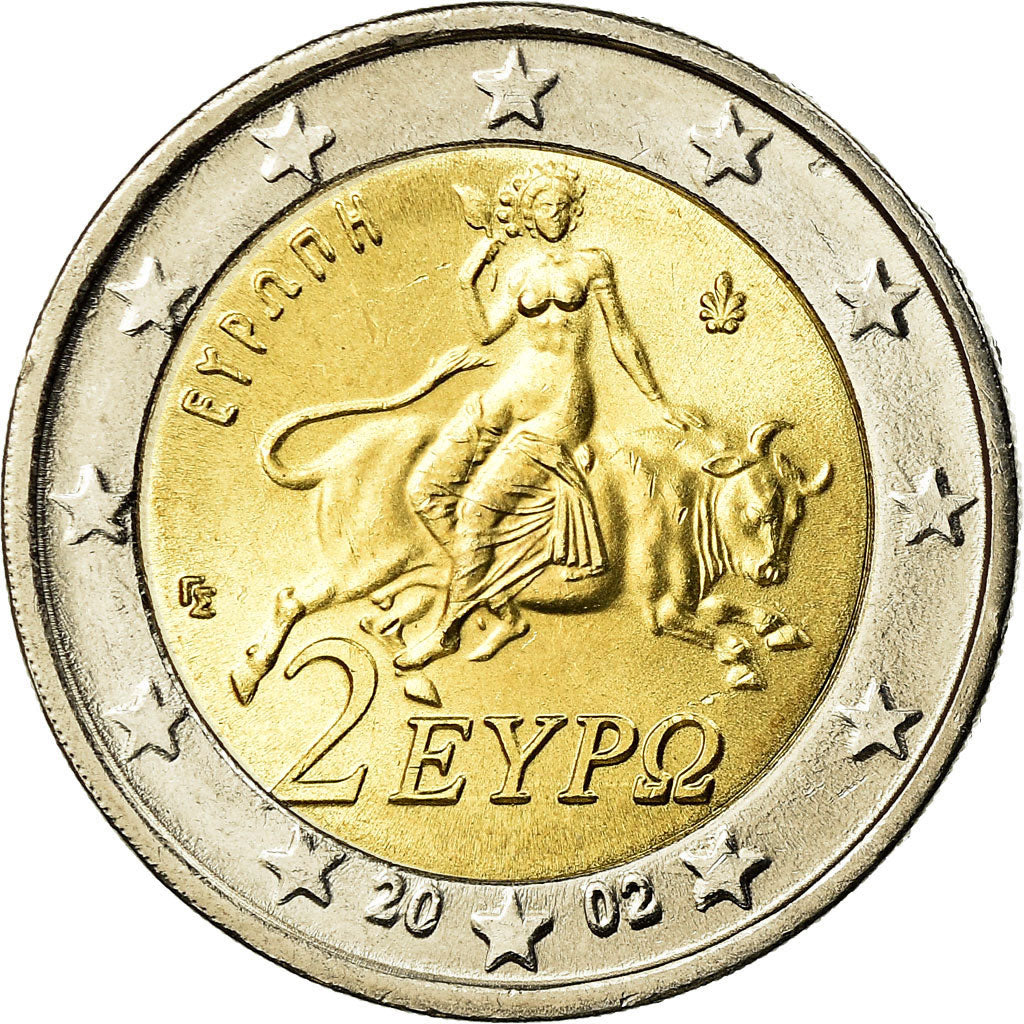 Grecia, 2 Euro, 2002, SPL-, Bi-metallico, KM:188