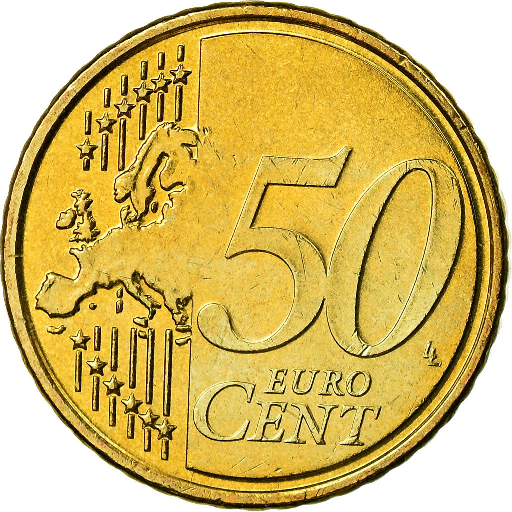 Greece, 50 Euro Cent, 2007, AU(55-58), Brass, KM:213