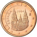 Espanha, Euro Cent, 2004, AU(55-58), Aço Cromado a Cobre, KM:1040