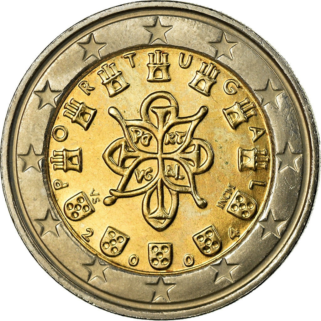 Portugal, 2 Euro, 2004, VZ, Bi-Metallic, KM:747