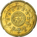 Portugal, 20 Euro Cent, 2006, SUP, Laiton, KM:744