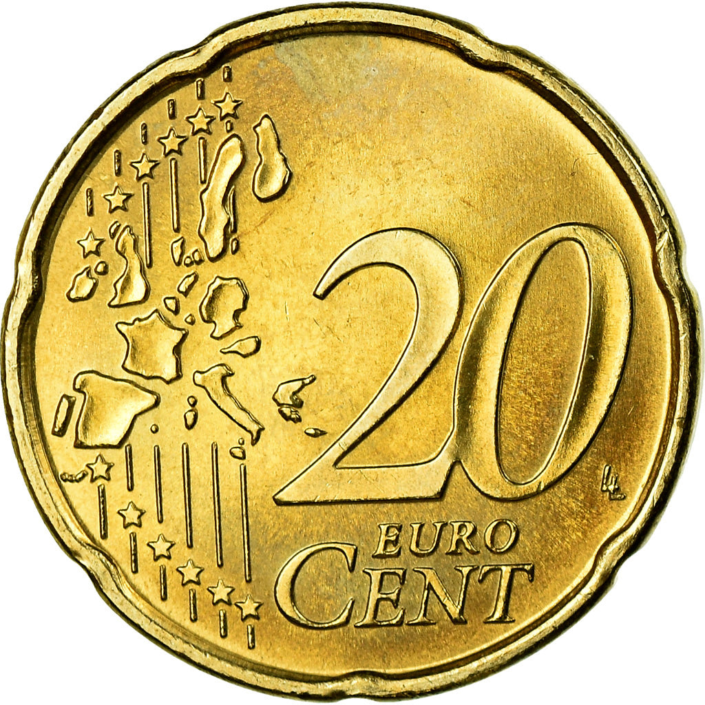 Portugal, 20 Euro Cent, 2006, AU(55-58), Latão, KM:744