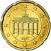 Bundesrepublik Deutschland, 20 Euro Cent, 2007, VZ, Messing, KM:255