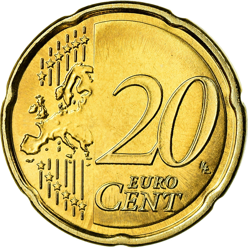 Bundesrepublik Deutschland, 20 Euro Cent, 2007, VZ, Messing, KM:255