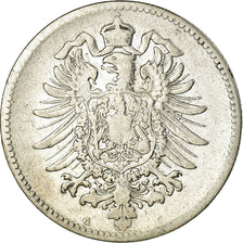Moneta, GERMANIA - IMPERO, Wilhelm I, Mark, 1875, Karlsruhe, MB+, Argento, KM:7