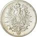 Moneta, GERMANIA - IMPERO, Wilhelm I, Mark, 1875, Karlsruhe, MB+, Argento, KM:7