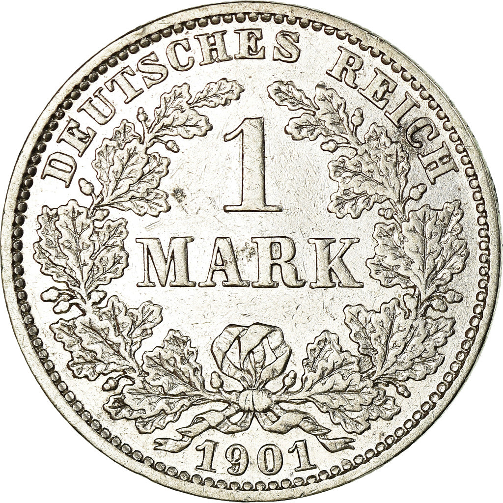 Moneta, GERMANIA - IMPERO, Wilhelm II, Mark, 1901, Muldenhütten, BB, Argento