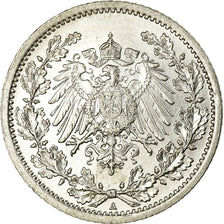Moneta, GERMANIA - IMPERO, 1/2 Mark, 1906, Berlin, BB+, Argento, KM:17