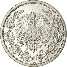 Moneta, GERMANIA - IMPERO, 1/2 Mark, 1907, Berlin, BB+, Argento, KM:17