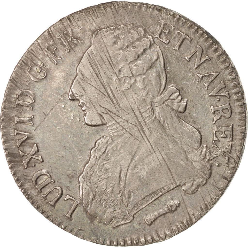 France, Louis XVI, Écu aux branches d'olivier, Ecu, 1784, Perpignan, VF(30-3...