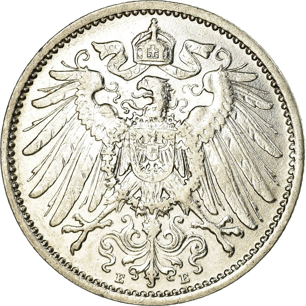 Moneda, ALEMANIA - IMPERIO, Wilhelm II, Mark, 1907, Muldenhütten, EBC, Plata