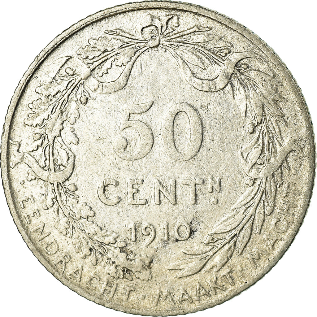 Munten, België, 50 Centimes, 1910, FR, Zilver, KM:71