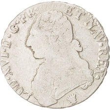 France, Louis XVI, Écu aux branches d'olivier, Ecu, 1784, Limoges, VF(20-25)...