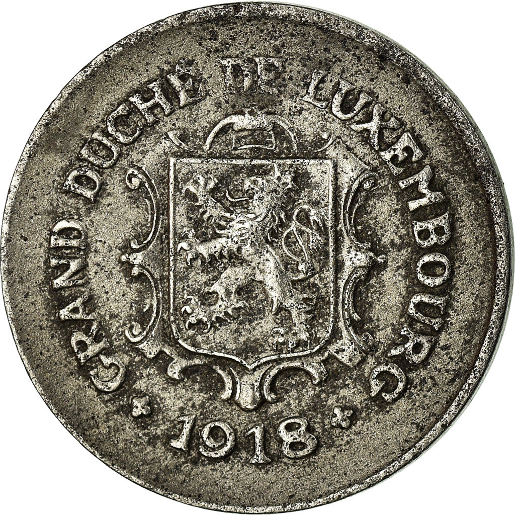 Moneta, Lussemburgo, Charlotte, 5 Centimes, 1918, BB, Ferro, KM:30