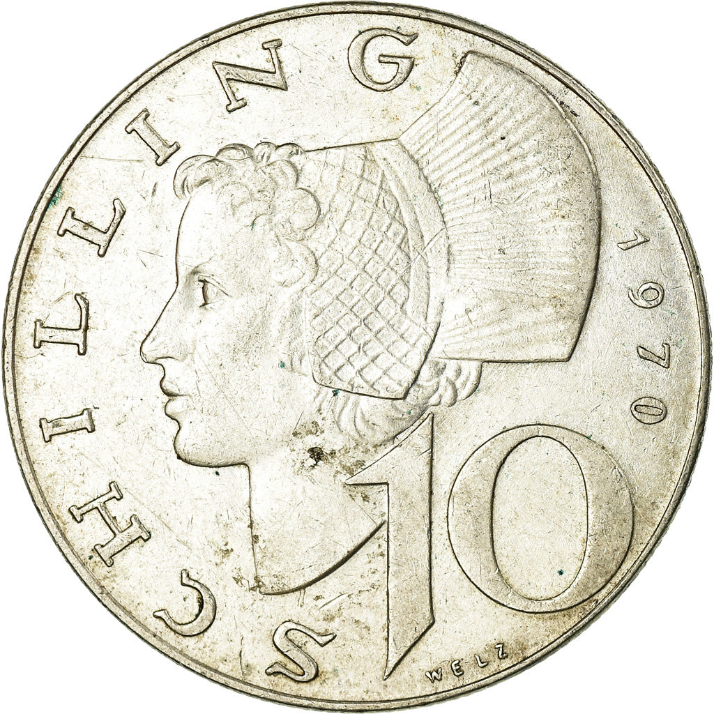 Münze, Österreich, 10 Schilling, 1970, SS, Silber, KM:2882