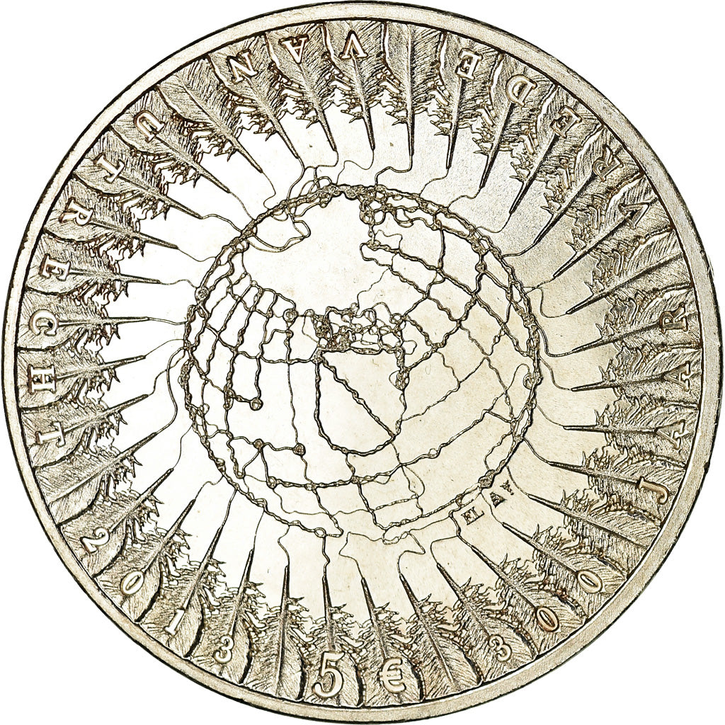 Países Bajos, 5 Euro, Traite d Utrecht, 2013, SC, Plata