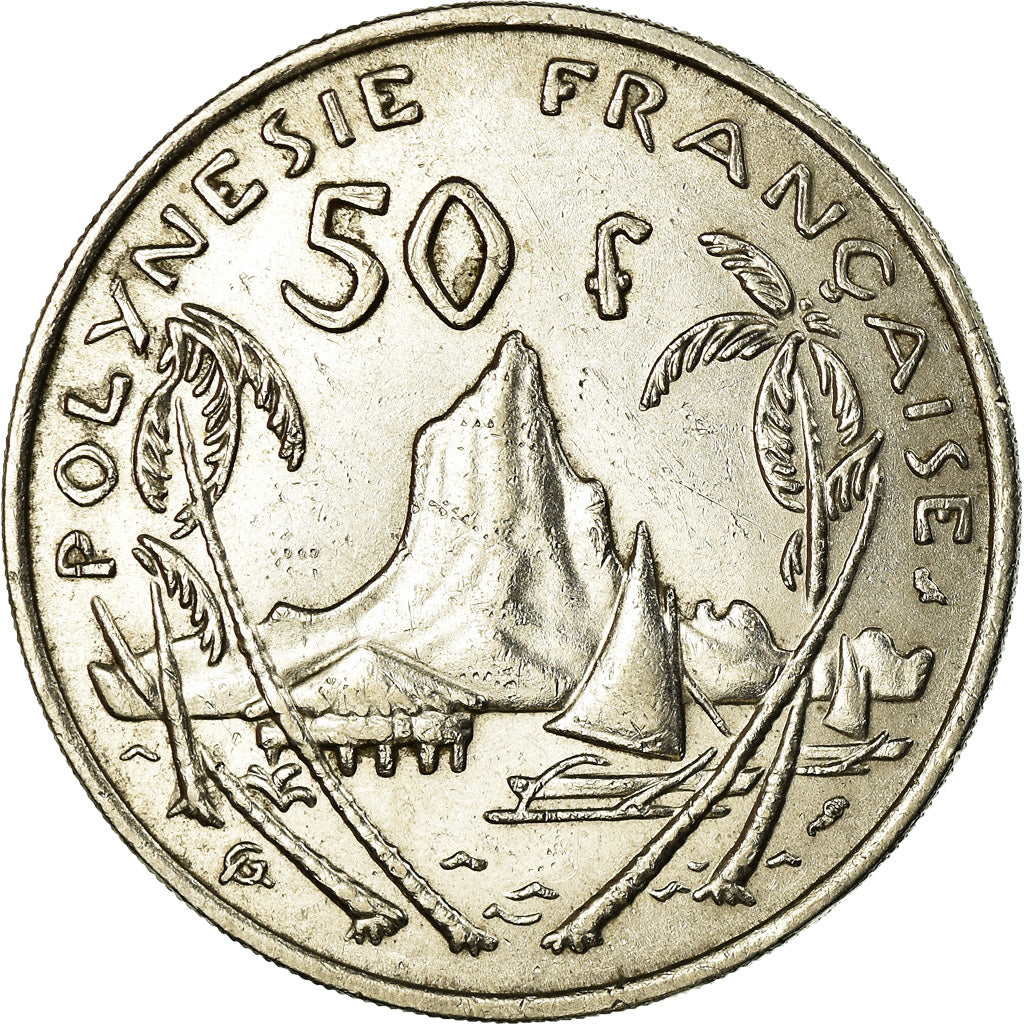 Moneta, Polinesia francese, 50 Francs, 1967, Paris, BB, Nichel, KM:7