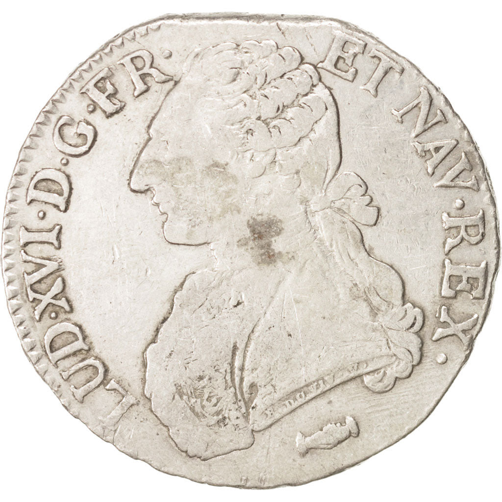 France, Louis XVI, Écu aux branches d'olivier, Ecu, 1777, Bordeaux, VF(20-25...