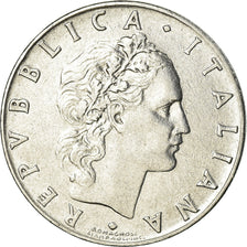 Moneta, Włochy, 50 Lire, 1964, Rome, EF(40-45), Stal nierdzewna, KM:95.1