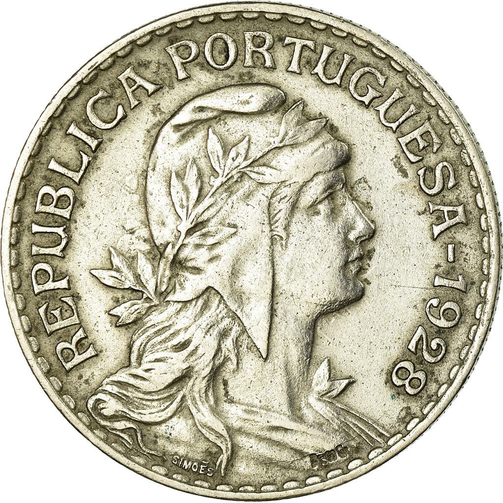 Moneta, Portogallo, Escudo, 1928, BB, Rame-nichel, KM:578