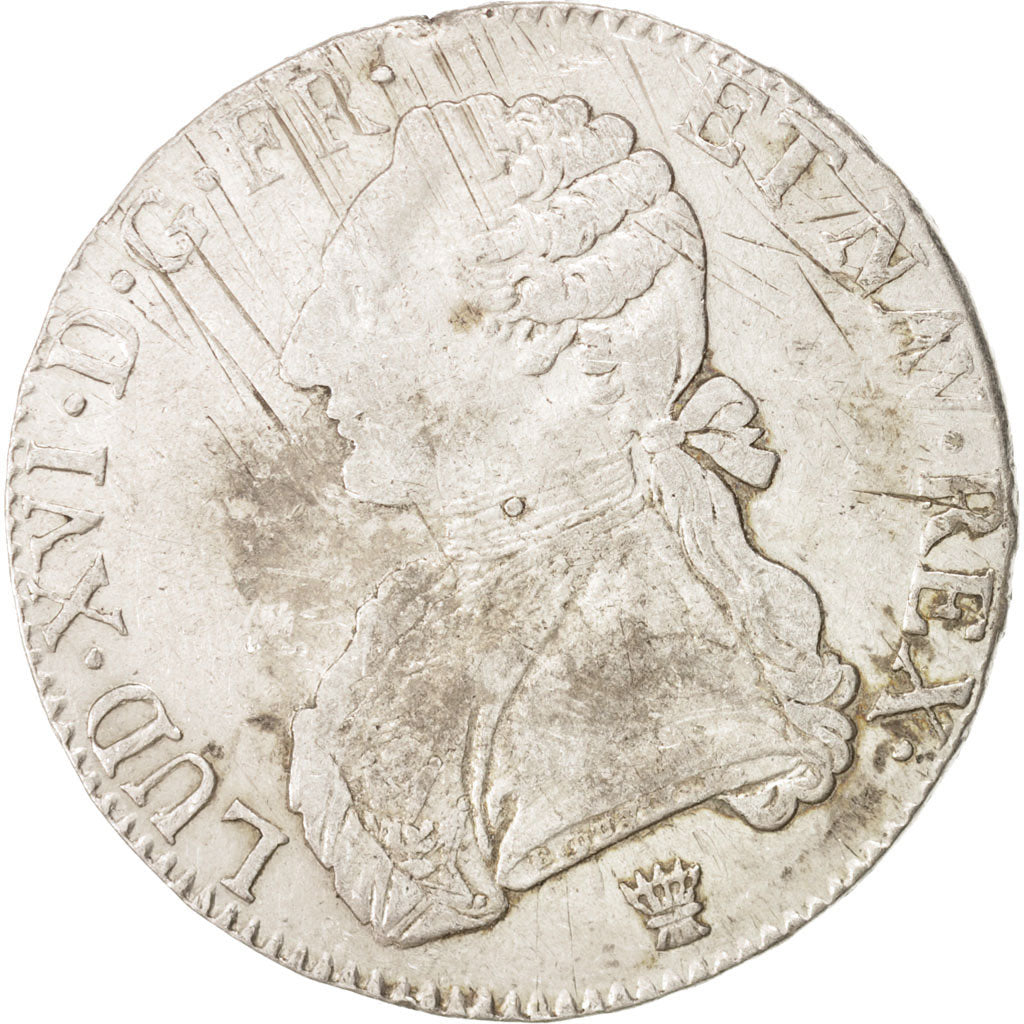 France, Louis XVI, Écu aux branches d'olivier, Ecu, 1788, Limoges, VF(30-35)...