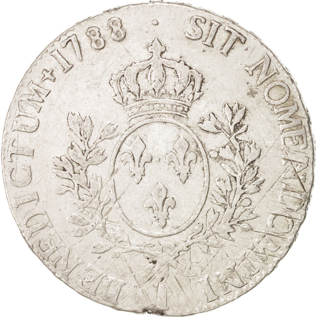 France, Louis XVI, Écu aux branches d'olivier, Ecu, 1788, Limoges, VF(30-35)...