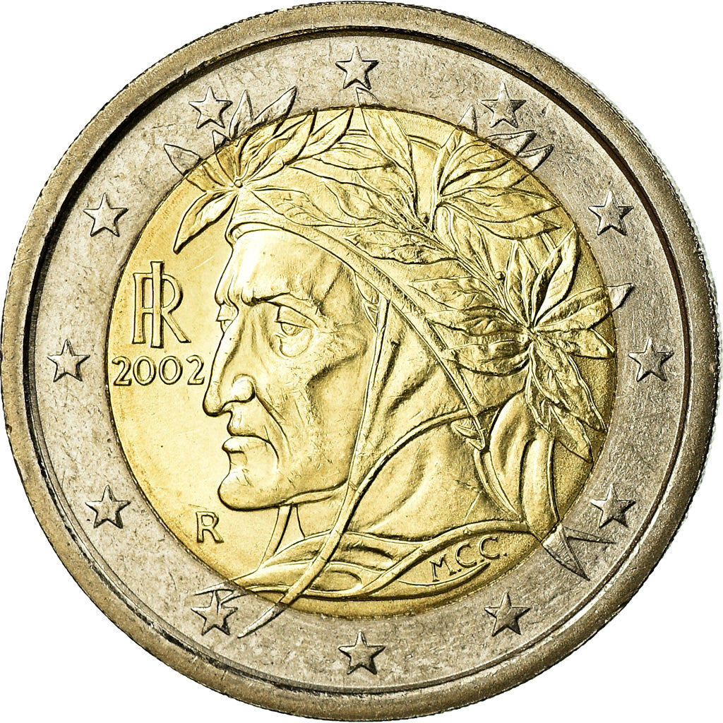 Italia, 2 Euro, 2002, SC, Bimetálico, KM:217