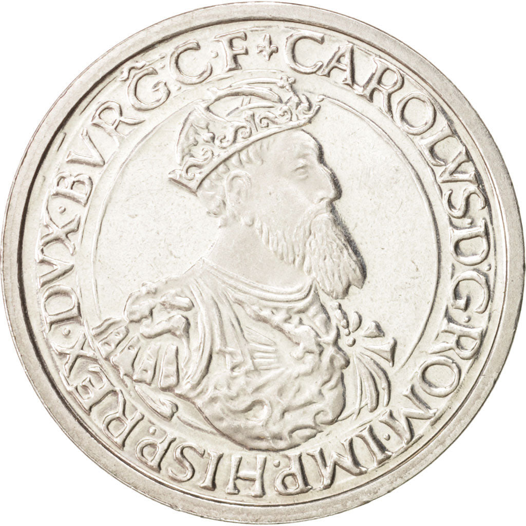 Coin, Belgium, 5 Ecu, 1987, AU(55-58), Silver, KM:166