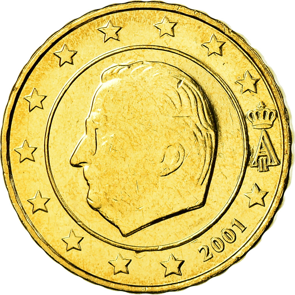 België, 10 Euro Cent, 2001, PR, Tin, KM:227