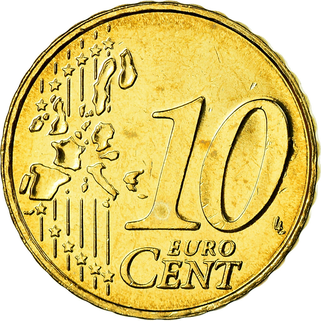 België, 10 Euro Cent, 2001, PR, Tin, KM:227