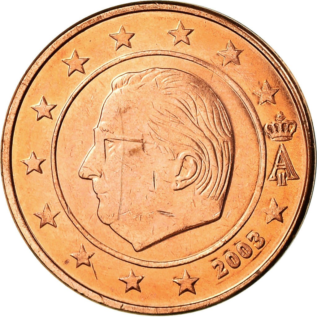 Bélgica, 2 Euro Cent, 2003, EBC, Cobre chapado en acero, KM:225
