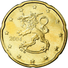 Finlandia, 20 Euro Cent, 2004, MBC, Latón, KM:102