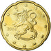 Finlandia, 20 Euro Cent, 2004, MBC, Latón, KM:102