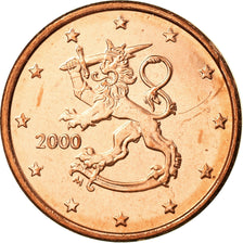 Finlandia, 5 Euro Cent, 2000, SPL-, Acciaio placcato rame, KM:100