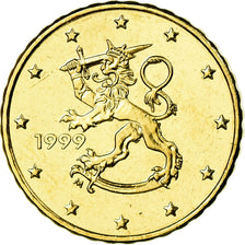 Finland, 10 Euro Cent, 1999, MS(63), Brass, KM:101