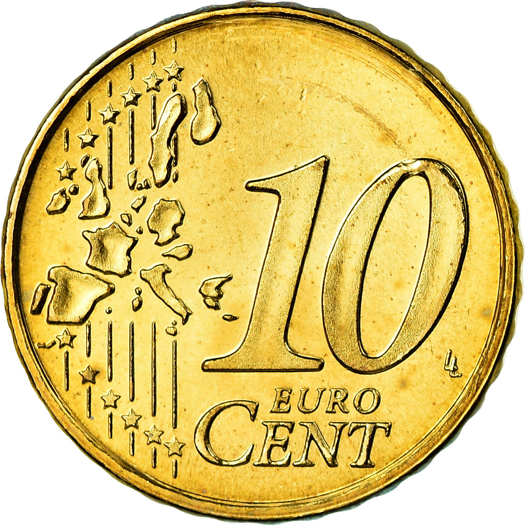 Lussemburgo, 10 Euro Cent, 2004, SPL-, Ottone, KM:78