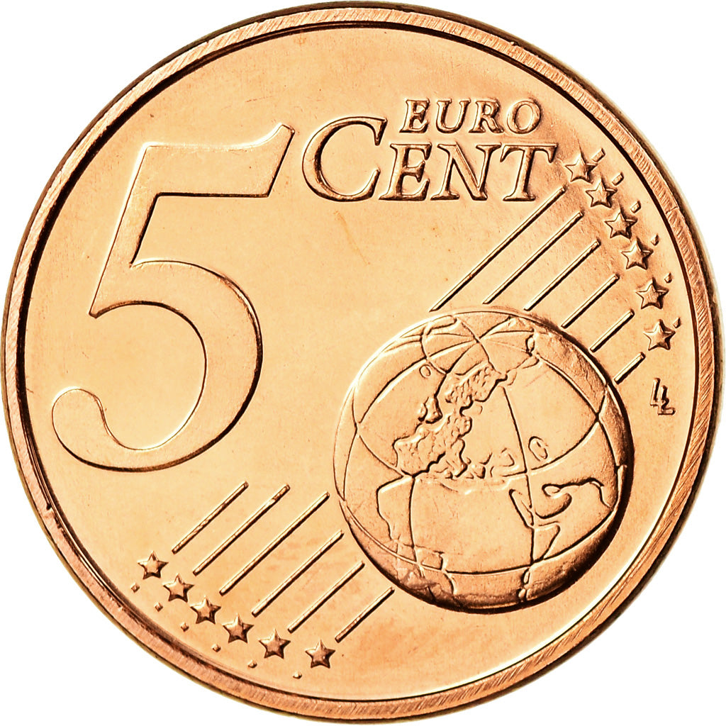 Luxemburg, 5 Euro Cent, 2004, STGL, Copper Plated Steel, KM:77