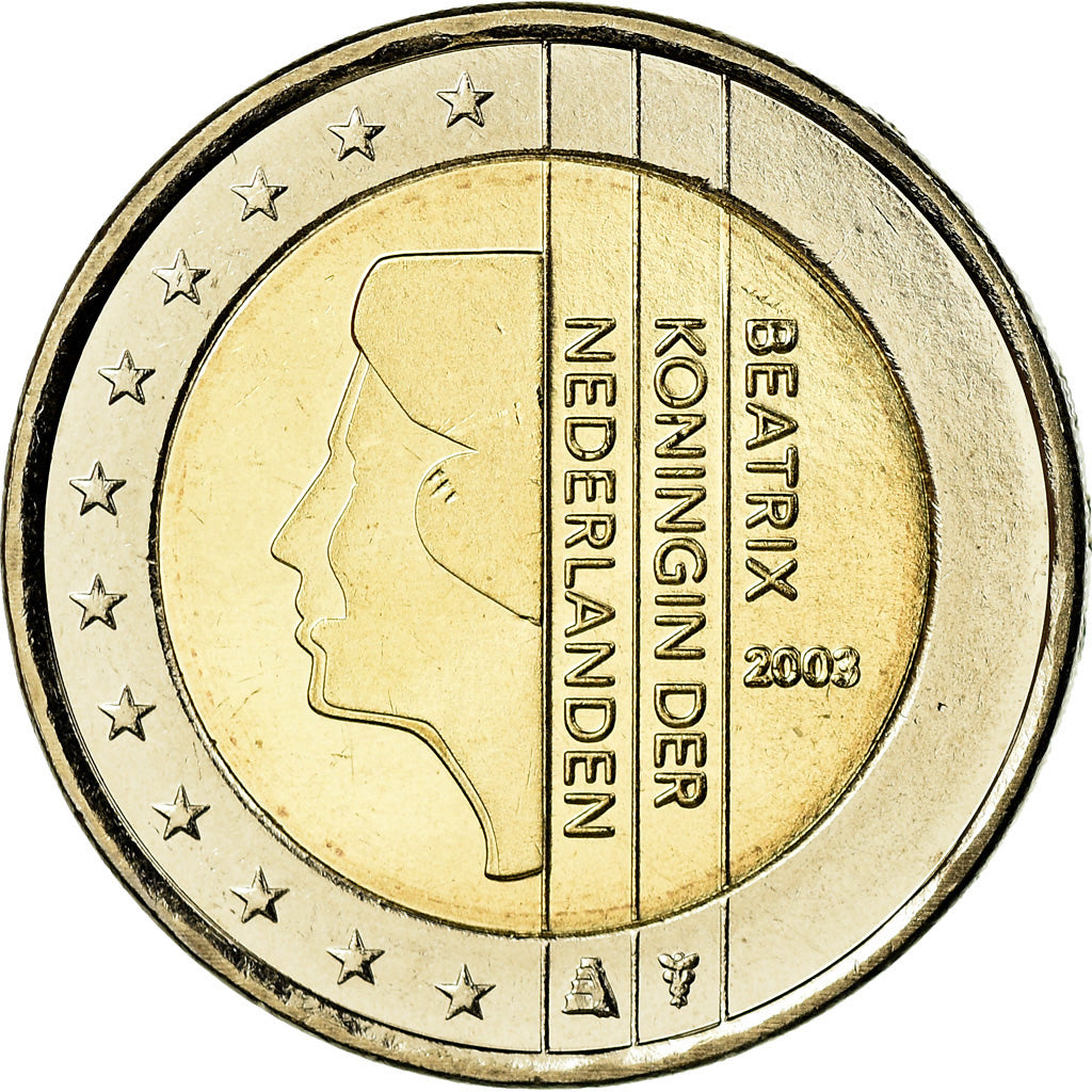 Países Bajos, 2 Euro, 2003, SC, Bimetálico, KM:241