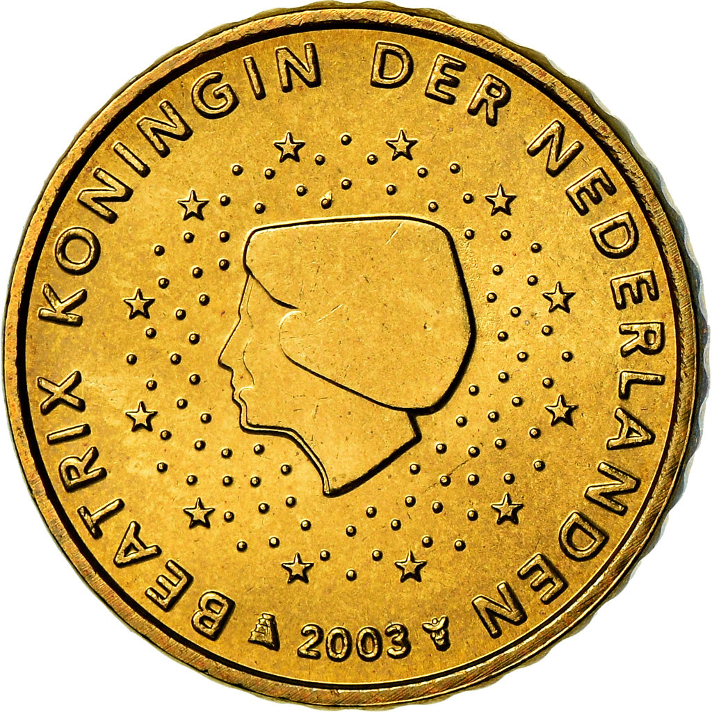 Netherlands, 10 Euro Cent, 2003, MS(65-70), Brass, KM:237