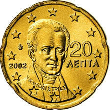 Grecia, 50 Euro Cent, 2002, EBC, Latón, KM:186