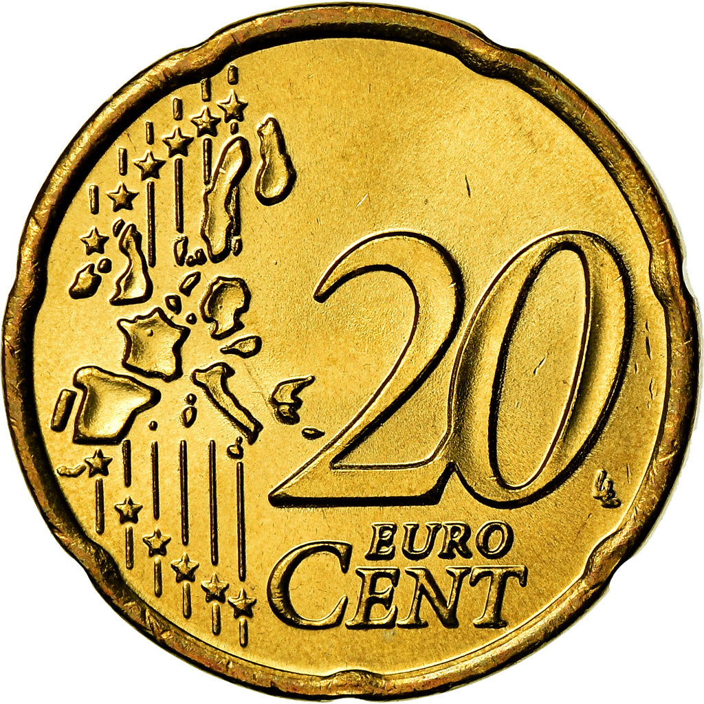 Grecia, 50 Euro Cent, 2002, EBC, Latón, KM:186