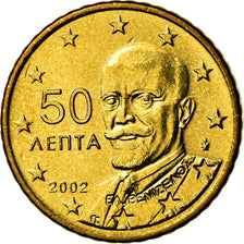 Griechenland, 20 Euro Cent, 2002, UNZ, Messing, KM:185