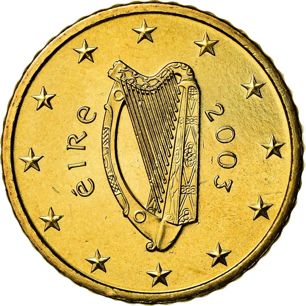 IRELAND REPUBLIC, 50 Euro Cent, 2003, VZ, Messing, KM:37