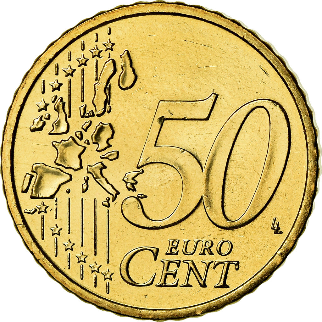 IRELAND REPUBLIC, 50 Euro Cent, 2003, VZ, Messing, KM:37