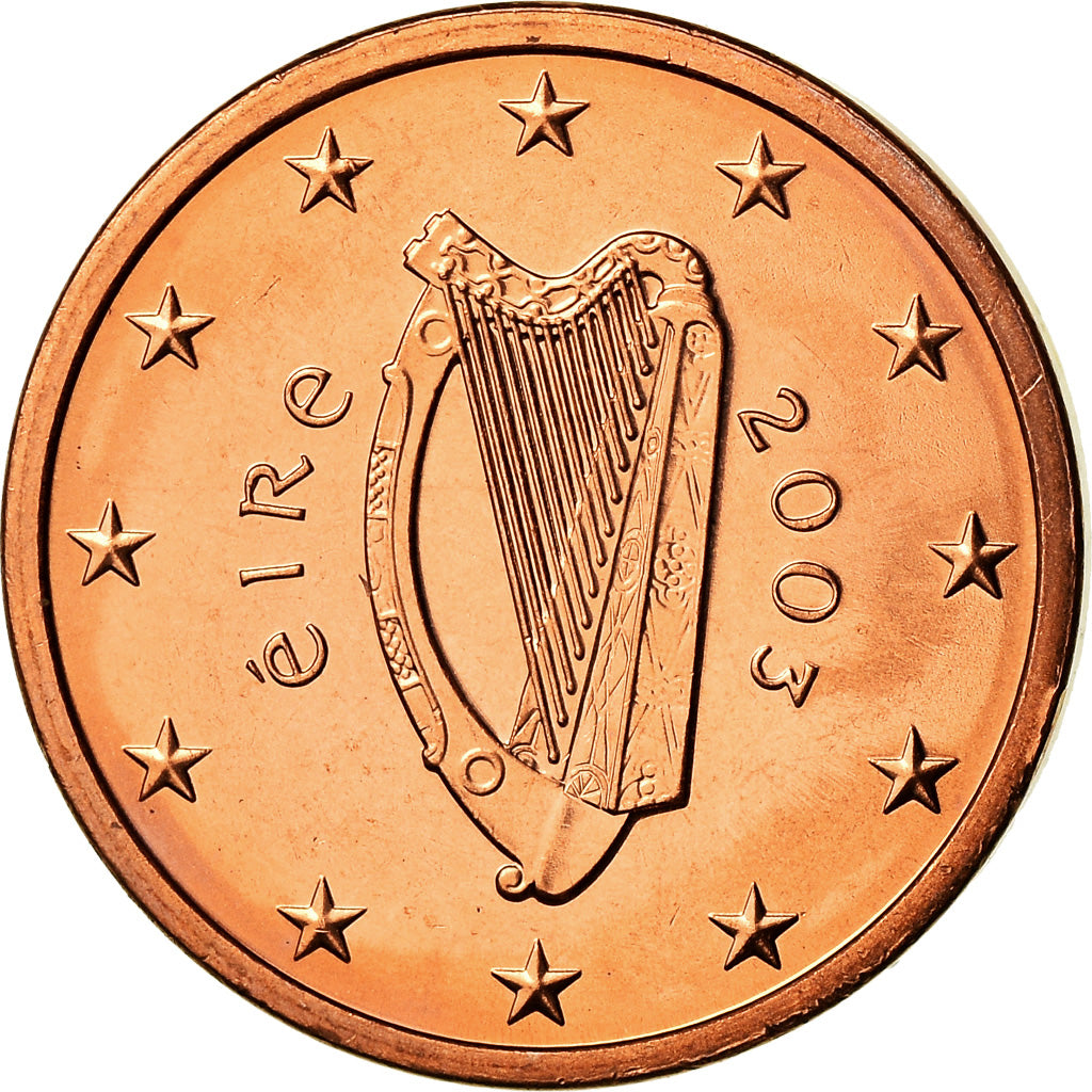 IRELAND REPUBLIC, 5 Euro Cent, 2003, MS(63), Copper Plated Steel, KM:34