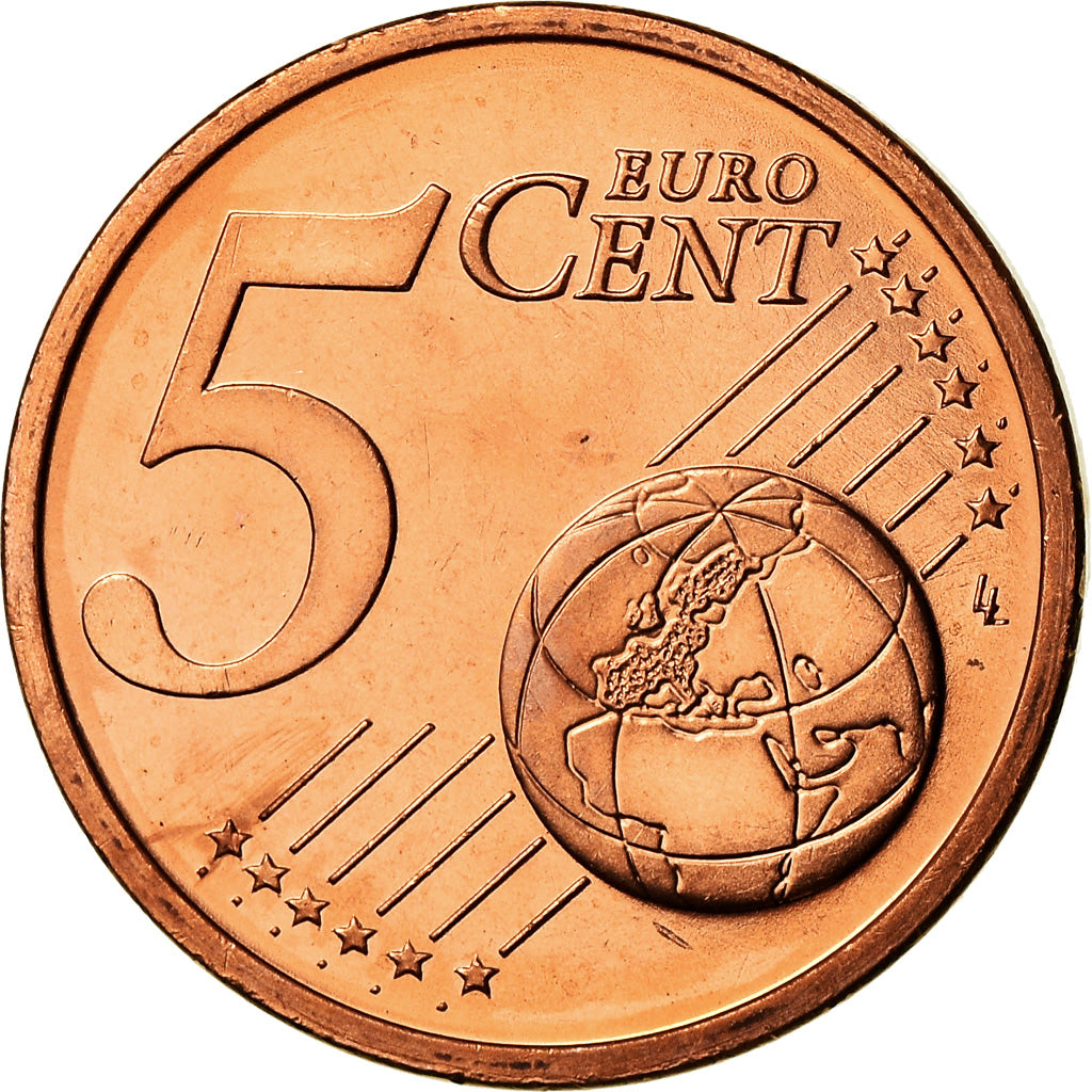 IRELAND REPUBLIC, 5 Euro Cent, 2003, MS(63), Copper Plated Steel, KM:34
