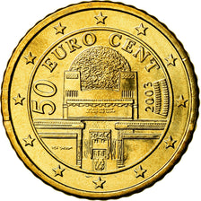 Oostenrijk, 50 Euro Cent, 2003, UNC-, Tin, KM:3087