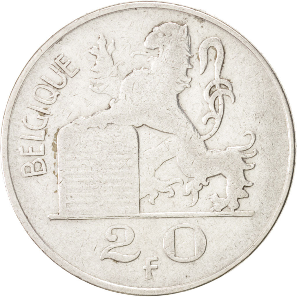 Belgium, 20 Francs, 20 Frank, 1950, , EF(40-45), Silver, KM:140.2