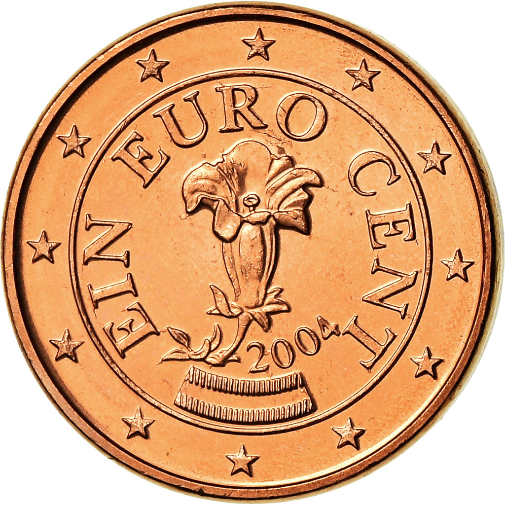 Austria, Euro Cent, 2004, SC, Cobre chapado en acero, KM:3082
